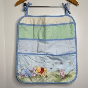 Vintage Disney Winnie Pooh Bear Diaper Nursery Organizer Fabric Eeyore Piglet